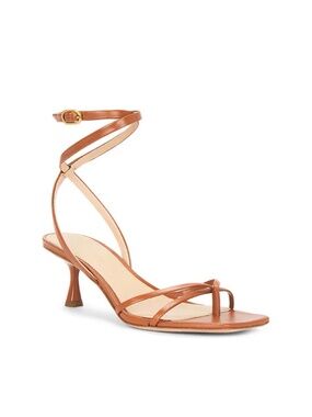 New Veronica Beard Caterina Ankle Strap Sandal Honey Sz 8.5